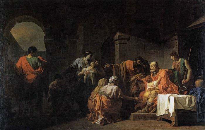 unknow artist Belisarius Receiving Hospitality from a Peasant Who Had Served under Him Sweden oil painting art